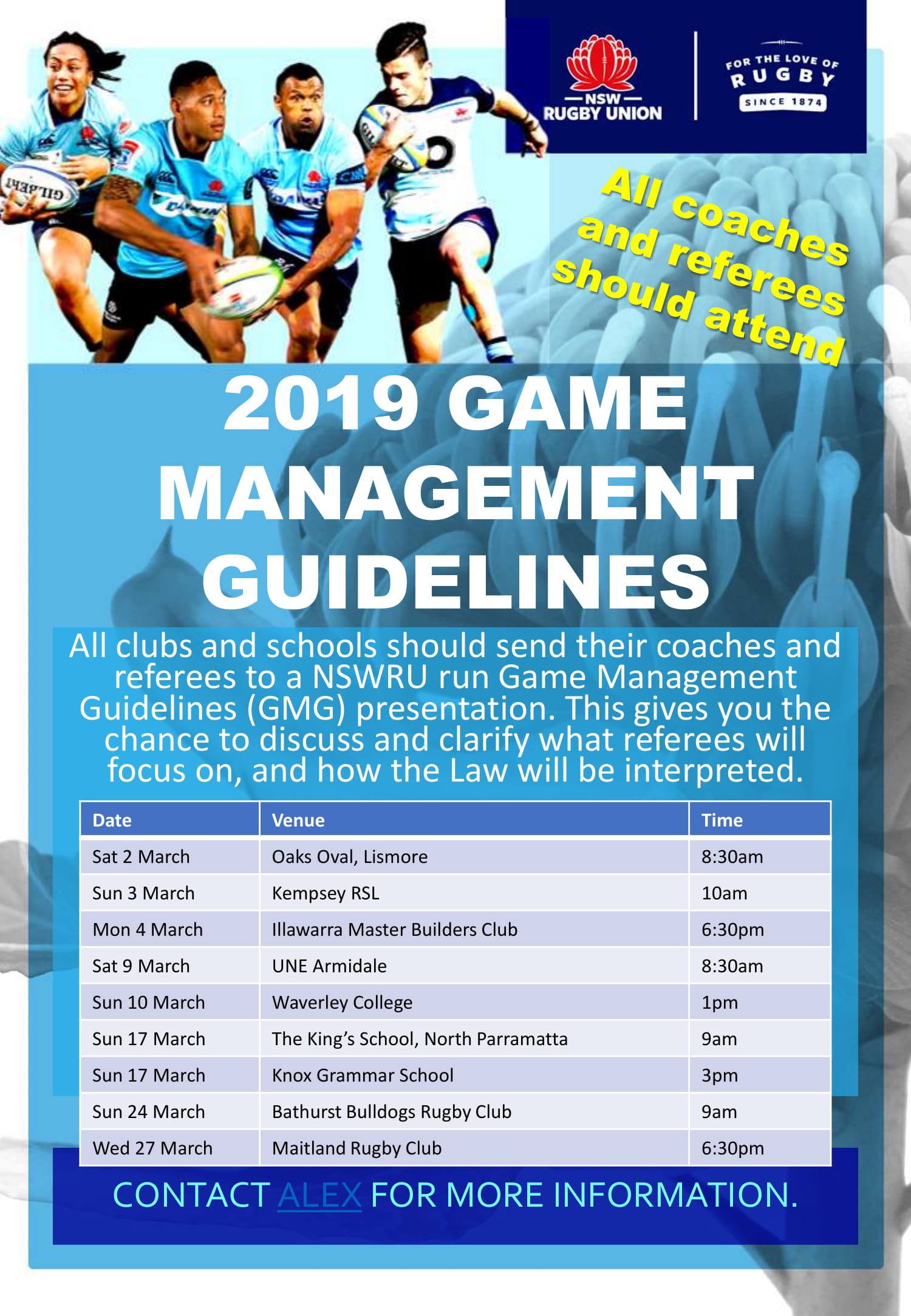 Policy RA Laws of the Game Sydney Junior Rugby Union